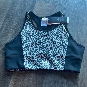 Women’s Adidas Crop Top Sports Bra Sz M NWT